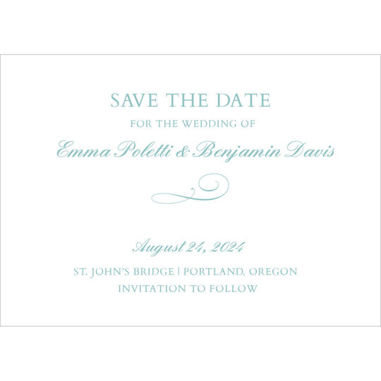 Script & Swash Save the Date Cards